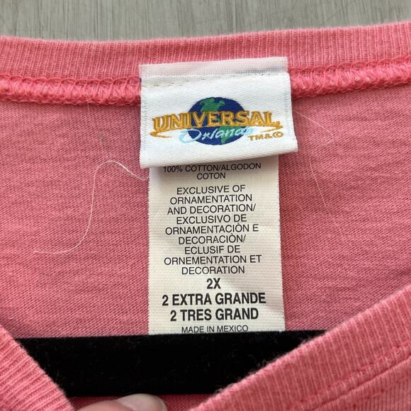 Vtg Universal Studios Florida Rhinestone Logo T Shirt Women’s Sz 2X - Picture 5 of 10